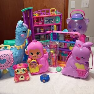 Purple and Pink Animal Doll Playset